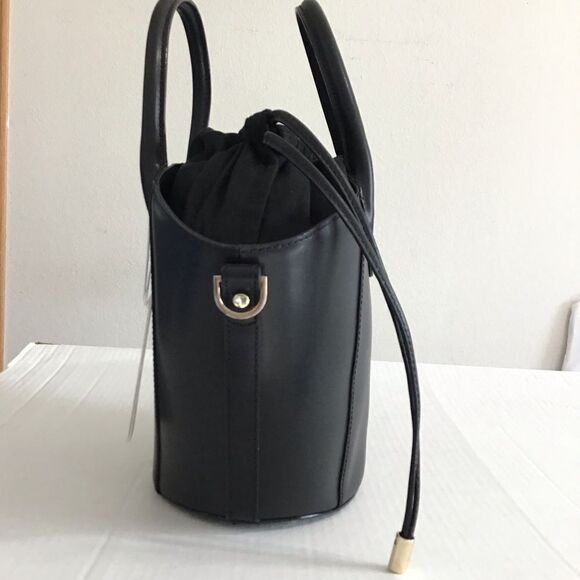 TED BAKER Saffet Oversized Bucket Tote Bag Black Leather New With Tag Oversized - Picture 5 of 15